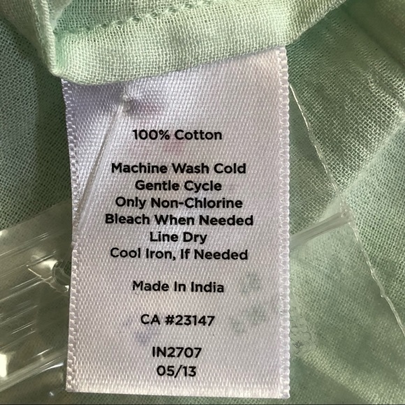 Talbots Pale Green Gossamer Thin Cotton Top - Picture 12 of 13